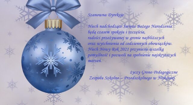 Życzenia dla Dyrekcji