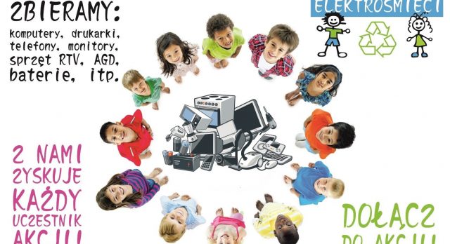Dzieci zbierają elektrośmieci